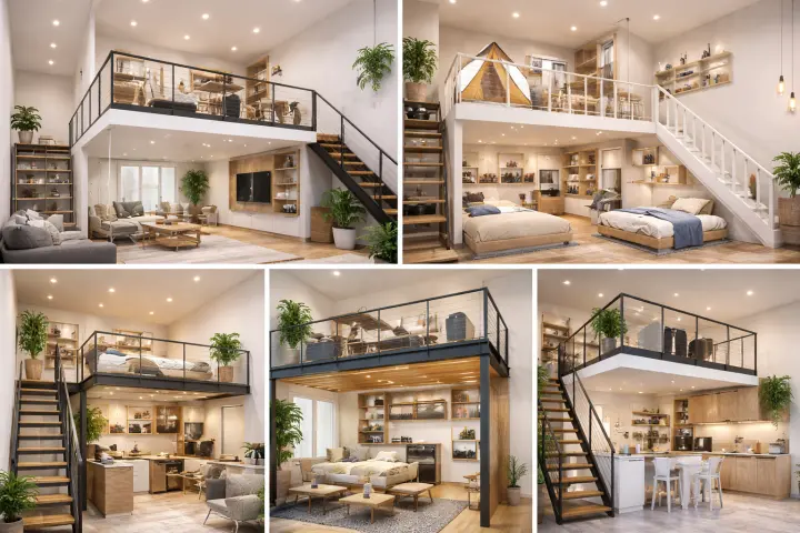 Mezannine Ruang Rumah Estetik di Kelapa Gading